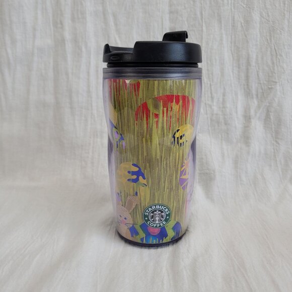 Starbucks 2008 Easter Tumbler & Lid 12 oz Travel Cup Mug Bunny Chick Eggs Spring - Picture 4 of 9